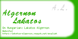 algernon lakatos business card